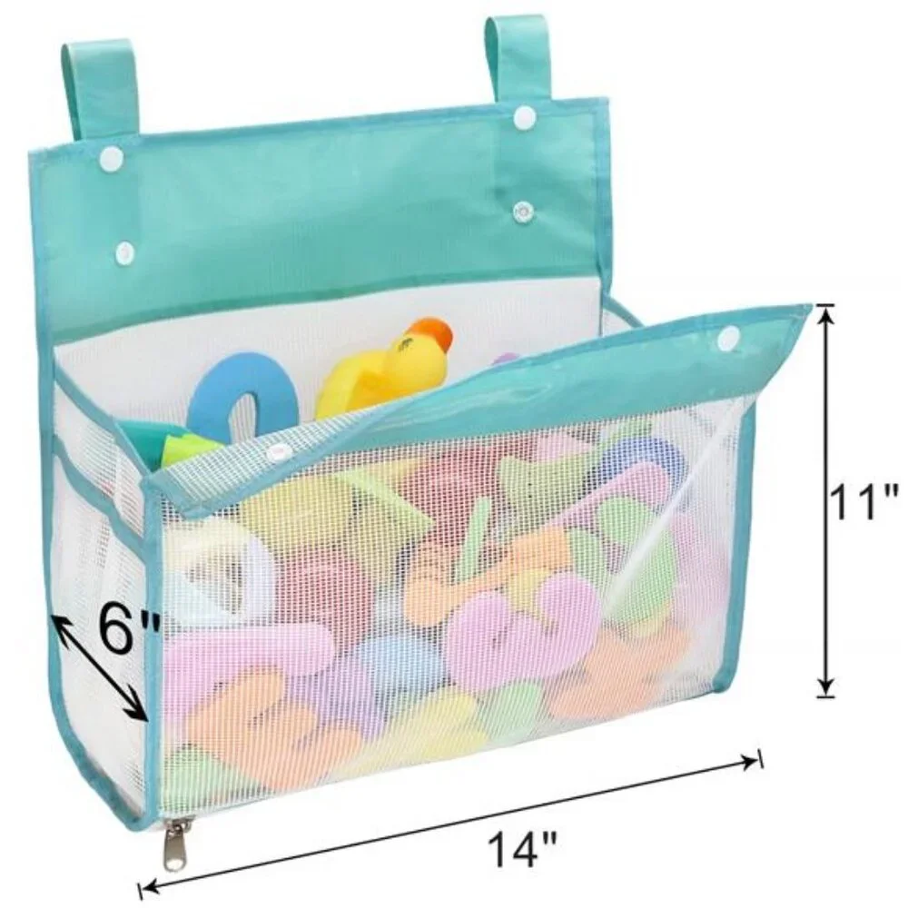 Bath Toy Organizer Multiple Ways to Hang,Extra Large Opening Bathroom Toy Holder